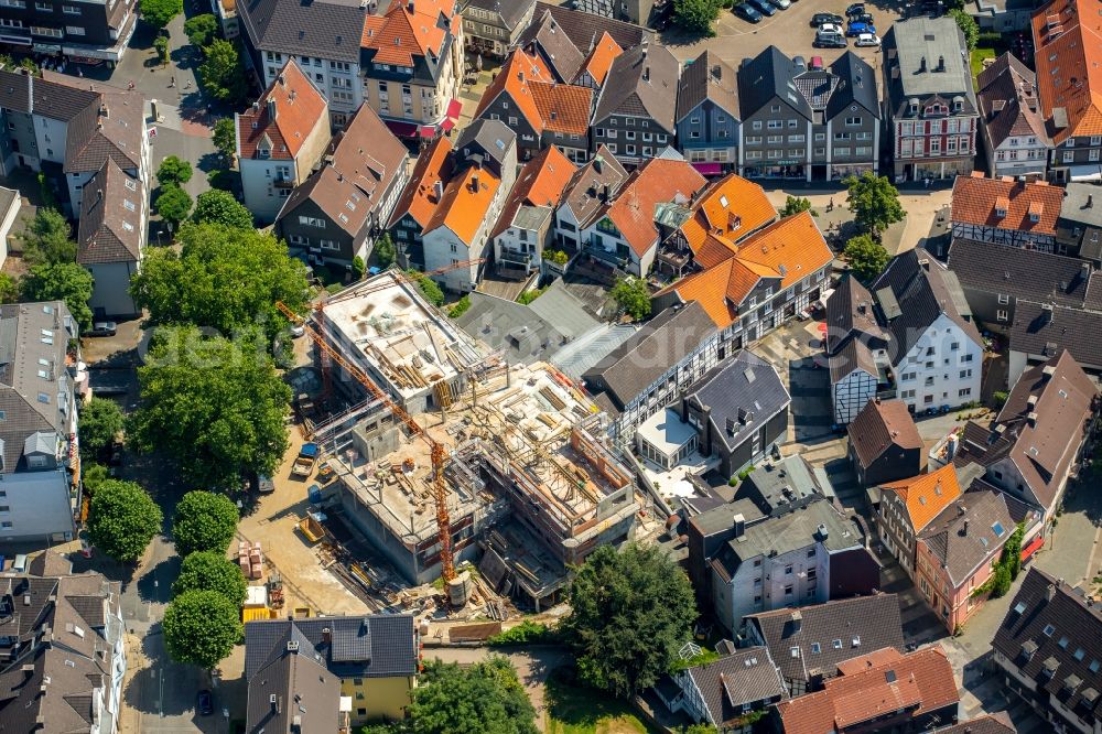 Aerial image Hattingen - Old Town area and city center in Hattingen in the state North Rhine-Westphalia