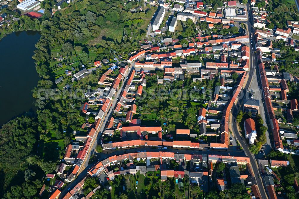 Aerial image Liebenwalde - Old Town area and city center in Liebenwalde in the state Brandenburg, Germany