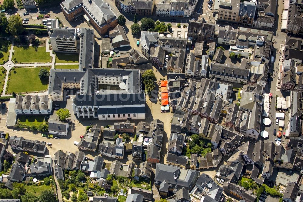 Limburg an der Lahn from above - Old Town area and city center in Limburg an der Lahn in the state Hesse