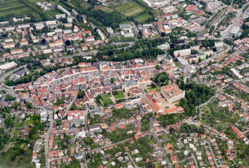 Aerial photograph Litomysl - Leitomischl - Old Town area and city center in Litomysl - Leitomischl in Pardubicky kraj - Pardubitzer Region, Czech Republic