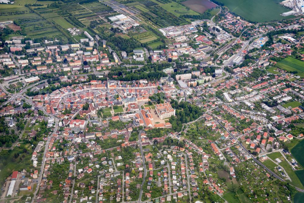 Litomysl - Leitomischl from above - Old Town area and city center in Litomysl - Leitomischl in Pardubicky kraj - Pardubitzer Region, Czech Republic