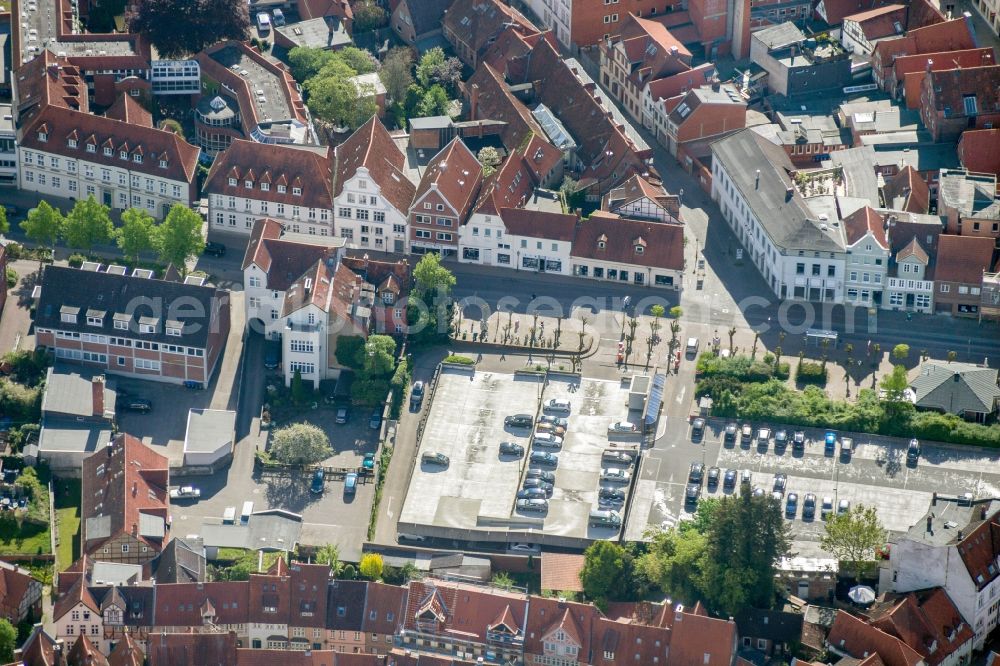 Aerial image Lüneburg - Old Town area and city center of Lueneburg in the state Lower Saxony, Germany