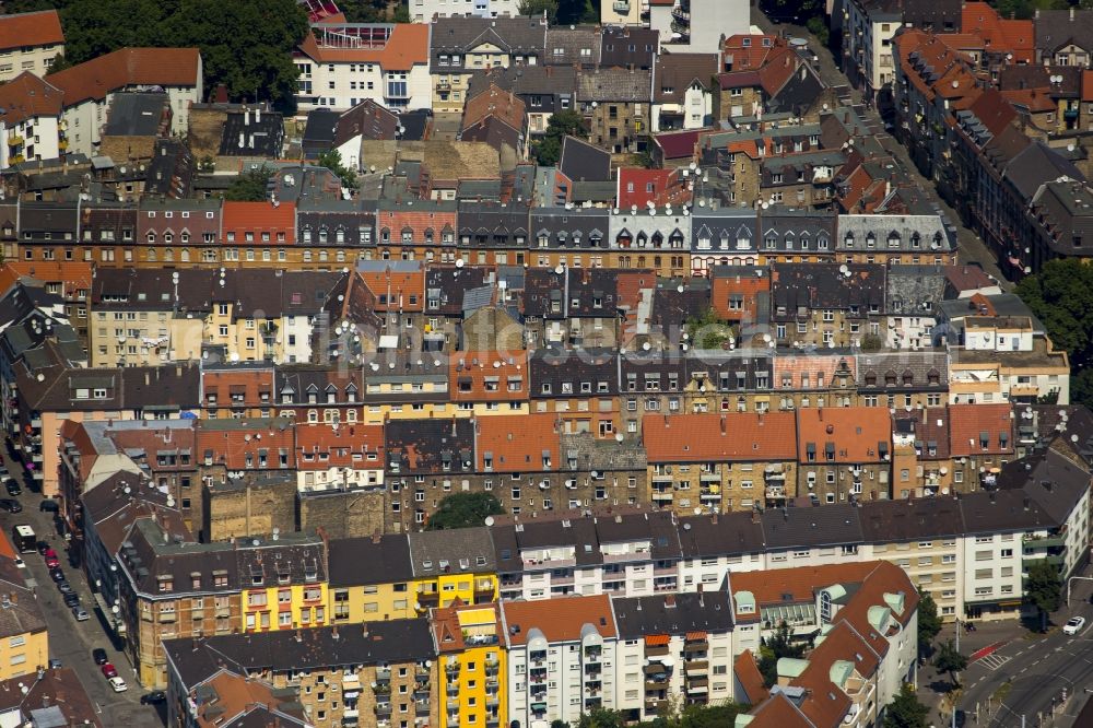 Mannheim from above - Old Town area and city center in Mannheim in the state Baden-Wuerttemberg