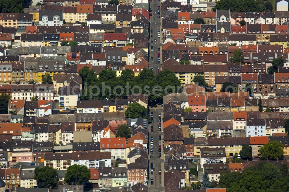 Aerial image Mannheim - Old Town area and city center in Mannheim in the state Baden-Wuerttemberg