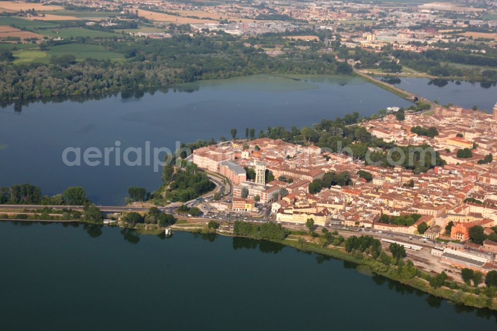 Aerial photograph Mantova - Old Town area and city center in Mantua in Lombardy, Italy