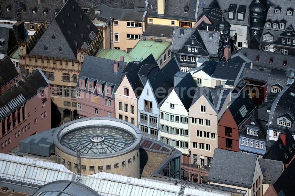 Frankfurt am Main from above - Old Town area and city center on Markt in the district Altstadt in Frankfurt in the state Hesse, Germany