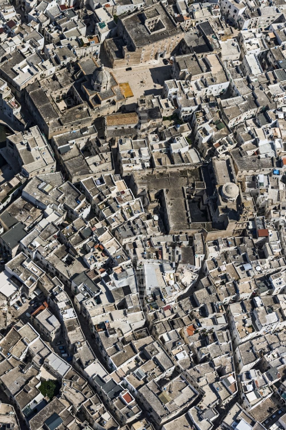 Aerial image Monopoli - Old Town area and city center in Monopoli in Italy