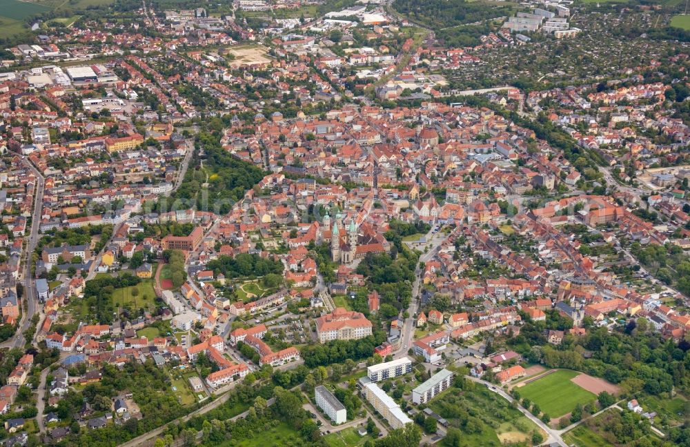 Aerial photograph Naumburg (Saale) - Old Town area and city center in Naumburg (Saale) in the state Saxony-Anhalt, Germany