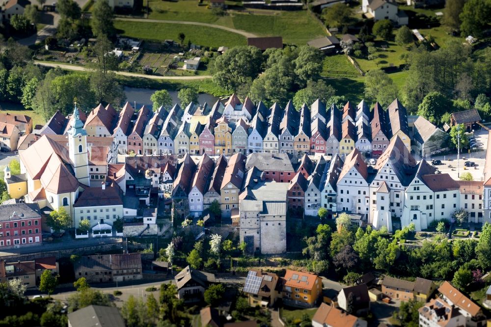 Neustadt an der Waldnaab from the bird's eye view: Old Town area and city center in Neustadt an der Waldnaab in the state Bavaria, Germany