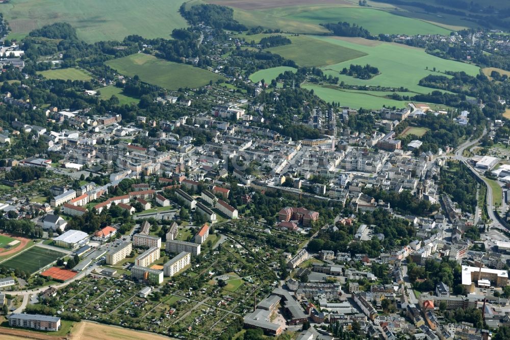 Aerial photograph Oelsnitz/Vogtl. - Historical town center in Oelsnitz/Vogtl. in the state of Saxony