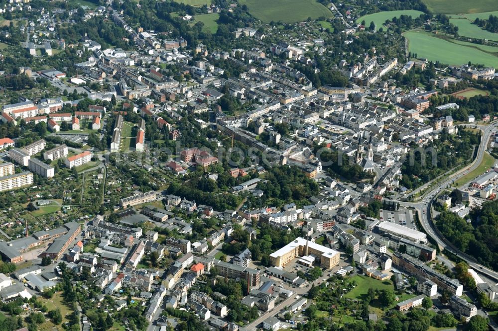 Aerial image Oelsnitz/Vogtl. - Historical town center in Oelsnitz/Vogtl. in the state of Saxony