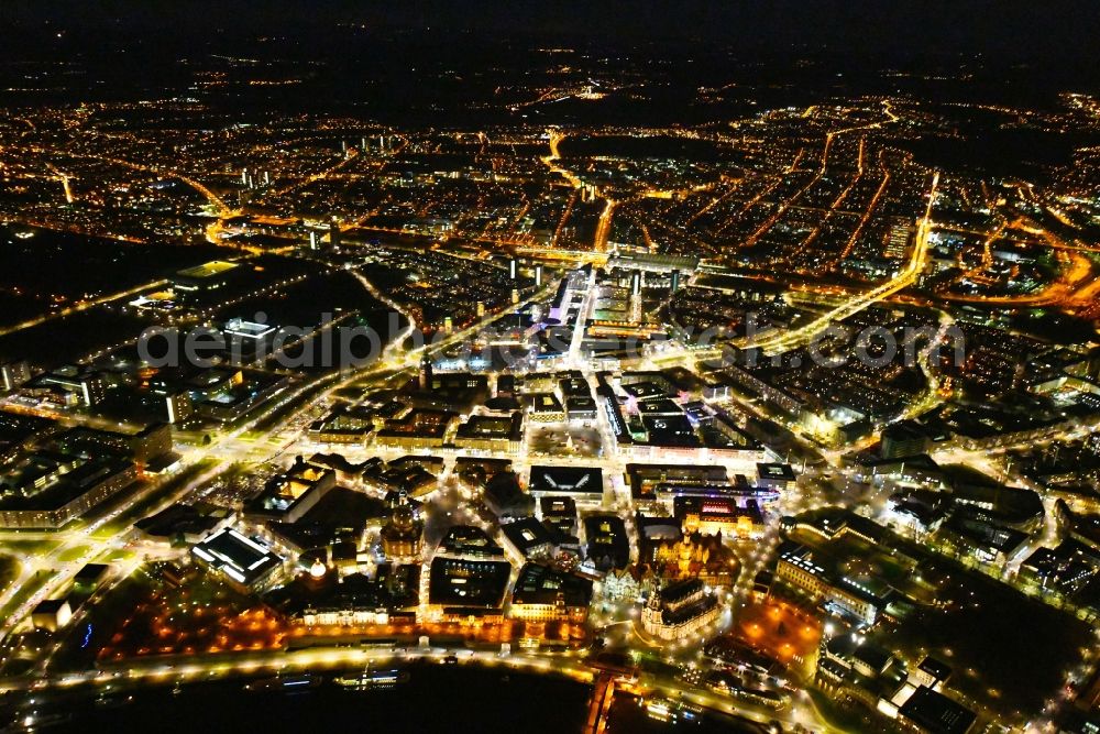 Aerial image Dresden - Old Town area and city center in the district Altstadt in Dresden in the state Saxony, Germany