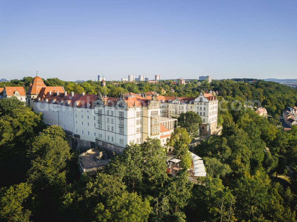 Pirna from above - Old Town area and city center in Pirna in the state Saxony, Germany