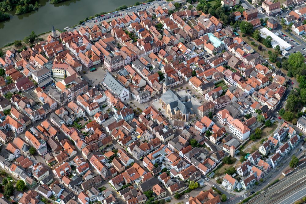 Aerial photograph Rohrbach - Old Town area and city center in Rohrbach in the state Bavaria, Germany