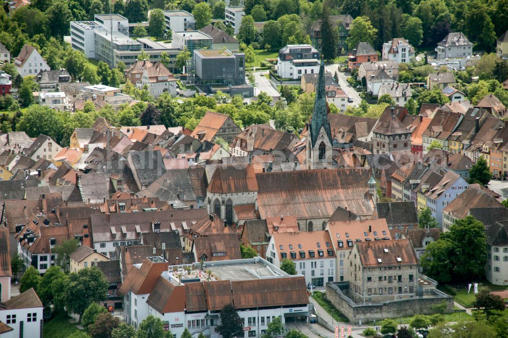 Rottweil from the bird's eye view: Old Town area and city center in Rottweil in the state Baden-Wuerttemberg, Germany