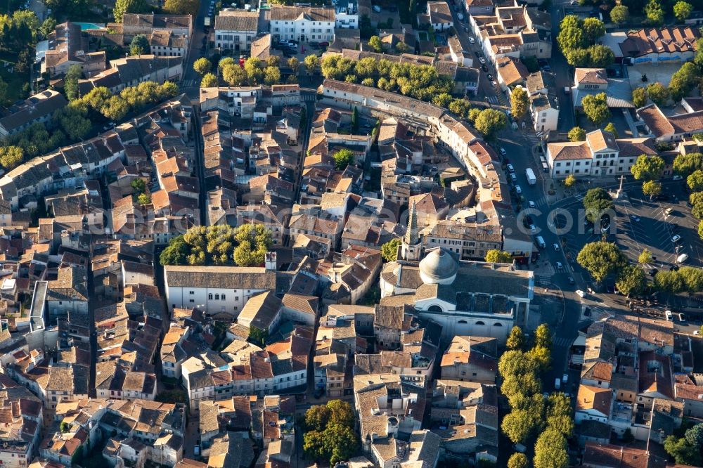 Aerial image Saint-Remy-de-Provence - Old Town area and city center in Saint-Remy-de-Provence in Provence-Alpes-Cote d'Azur, France