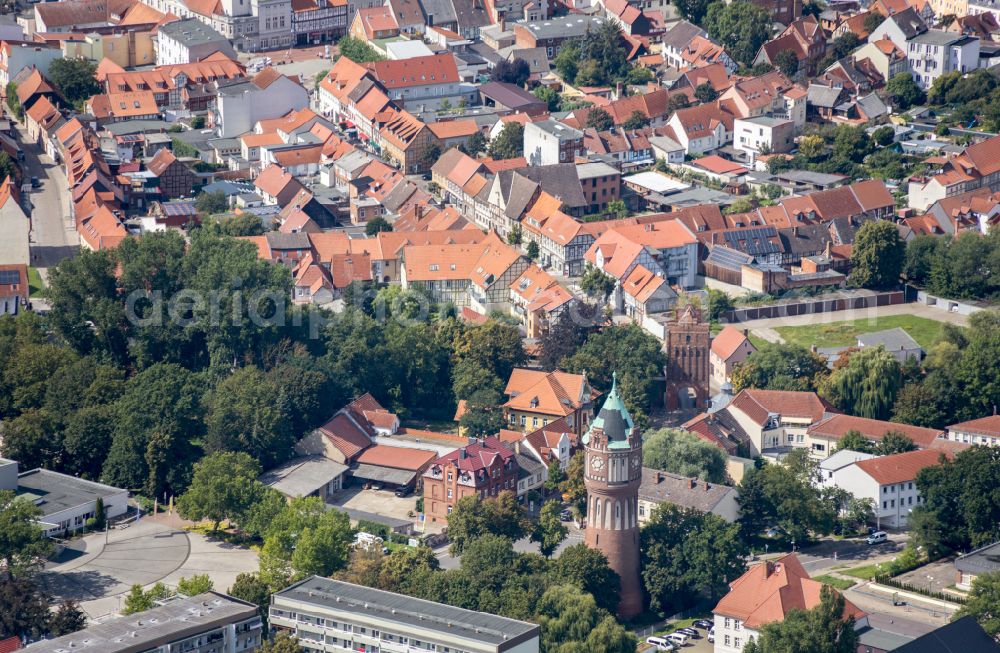 Aerial image Salzwedel - Old Town area and city center in Salzwedel in the state Saxony-Anhalt, Germany