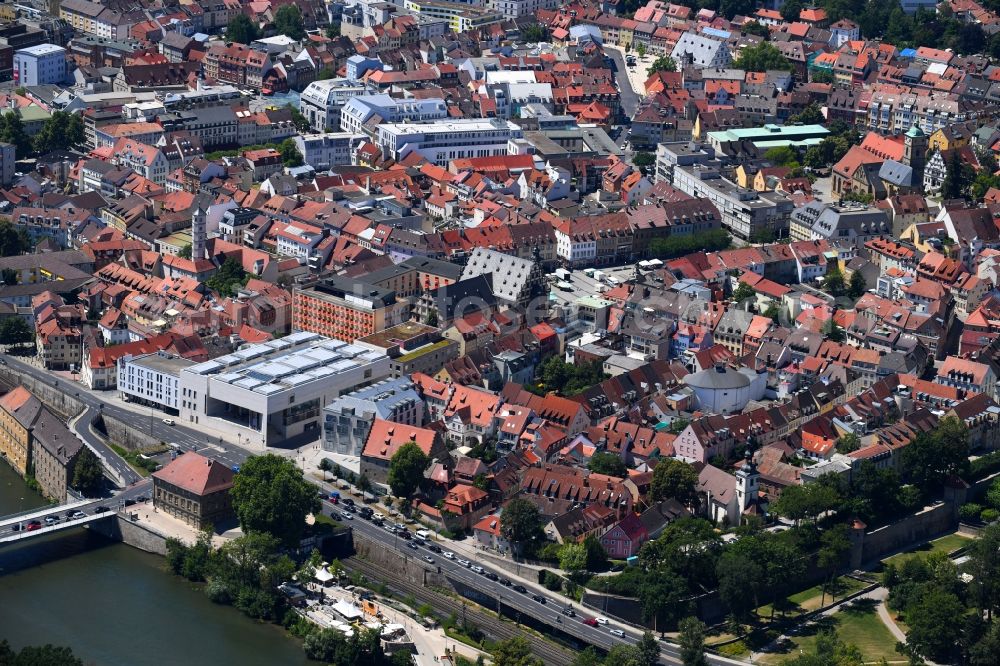 Aerial photograph Schweinfurt - Old Town area and city center in Schweinfurt in the state Bavaria, Germany