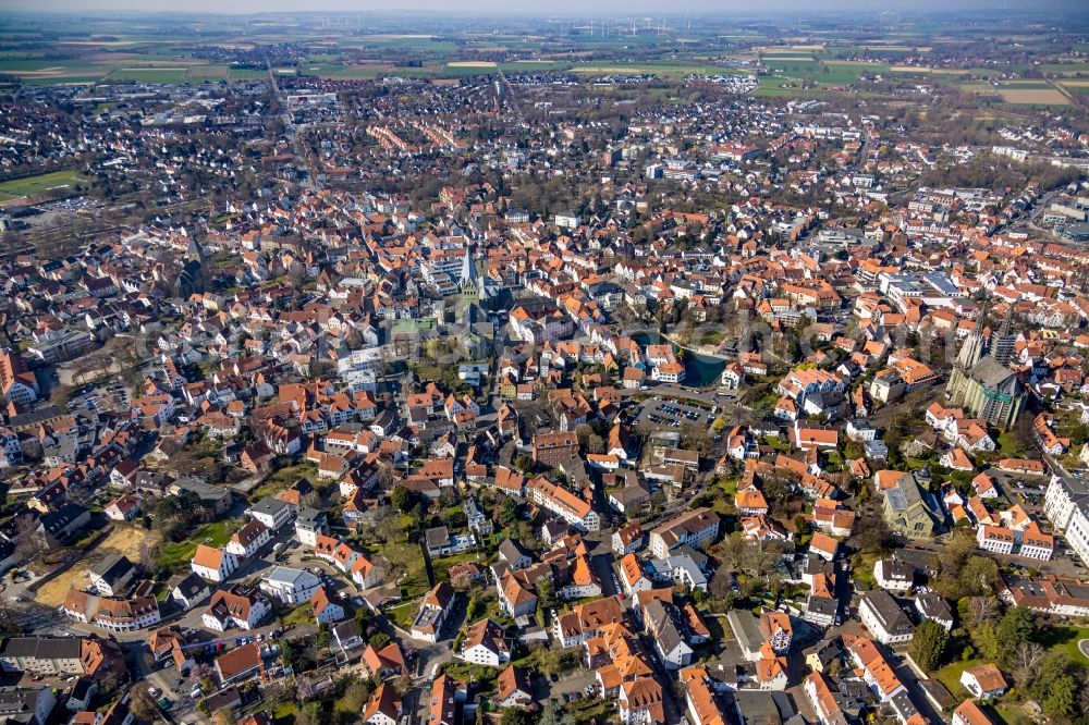 Aerial image Soest - Old Town area and city center in Soest in the state North Rhine-Westphalia, Germany