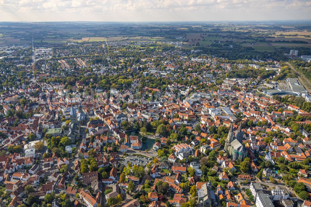 Aerial photograph Soest - Old Town area and city center in Soest in the state North Rhine-Westphalia, Germany