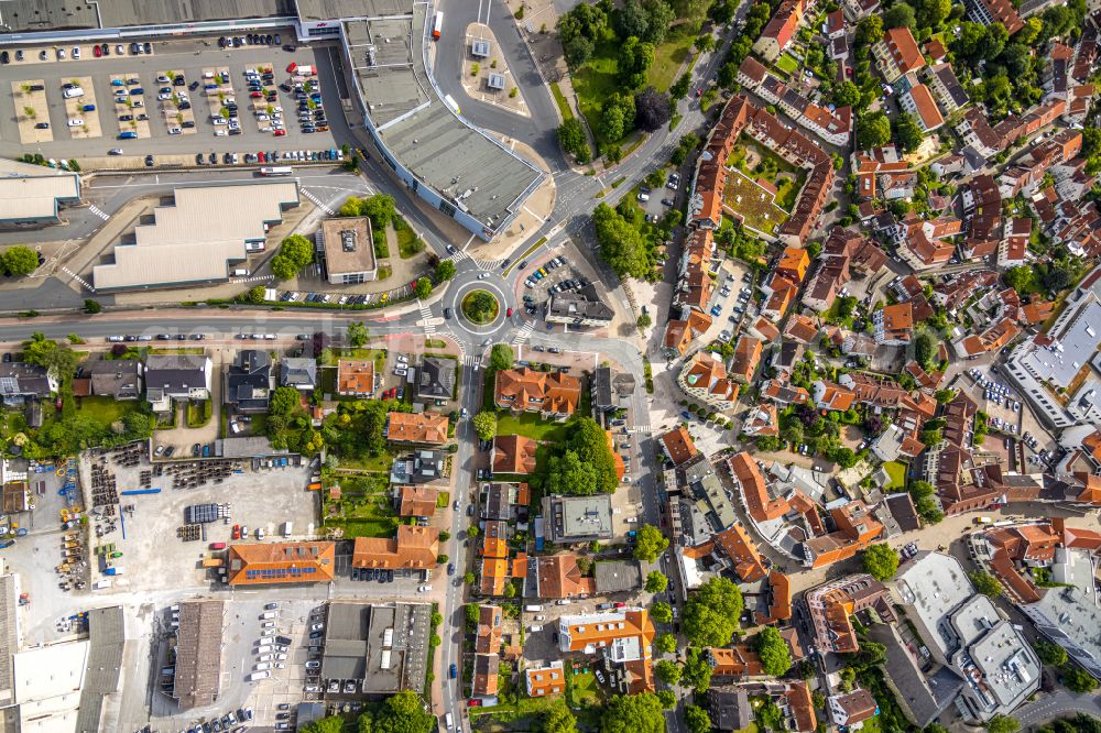 Aerial image Soest - Old Town area and city center in Soest in the state North Rhine-Westphalia, Germany