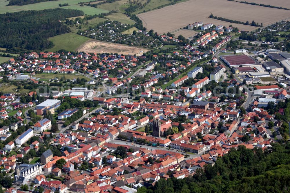 Stadtilm from the bird's eye view: Old Town area and city center in Stadtilm in the state Thuringia, Germany