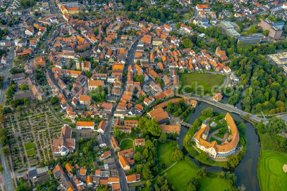 Aerial image Steinfurt - Old Town area and city center in Steinfurt in the state North Rhine-Westphalia, Germany