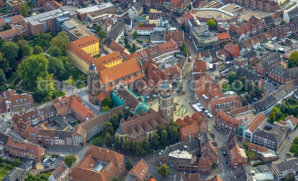Aerial image Steinfurt - Old Town area and city center in Steinfurt in the state North Rhine-Westphalia, Germany