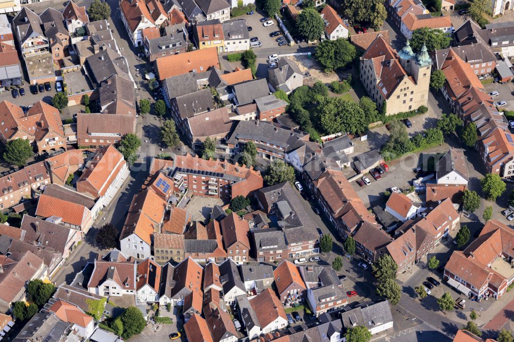 Aerial image Steinfurt - Old Town area and city center in Steinfurt in the state North Rhine-Westphalia, Germany