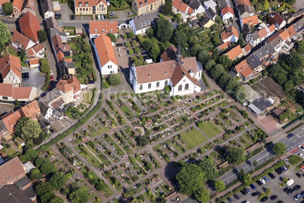 Aerial photograph Steinfurt - Old Town area and city center in Steinfurt in the state North Rhine-Westphalia, Germany