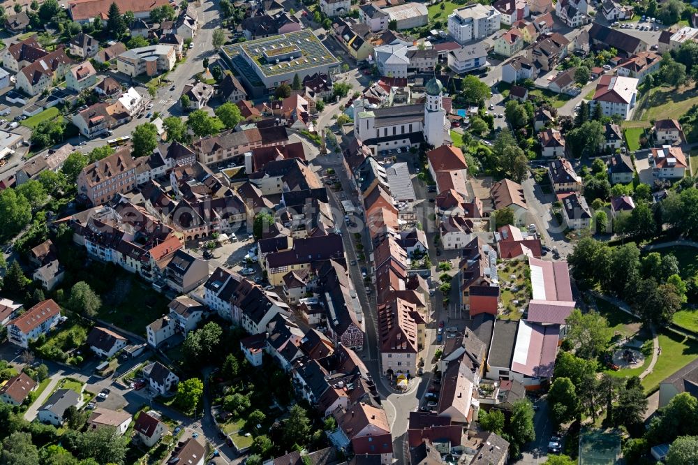 Aerial image Stockach - Old Town area and city center in Stockach in the state Baden-Wuerttemberg, Germany