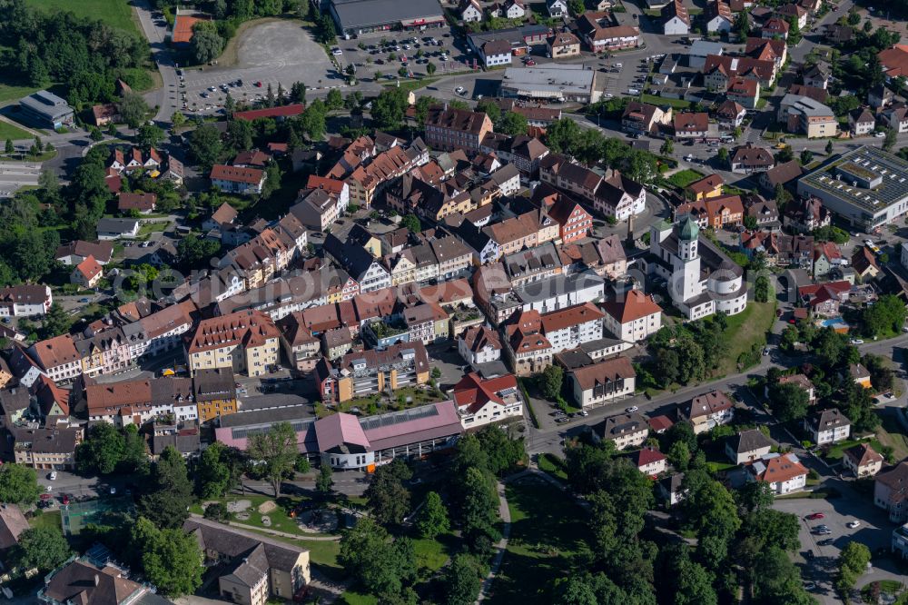 Aerial image Stockach - Old Town area and city center in Stockach in the state Baden-Wuerttemberg, Germany