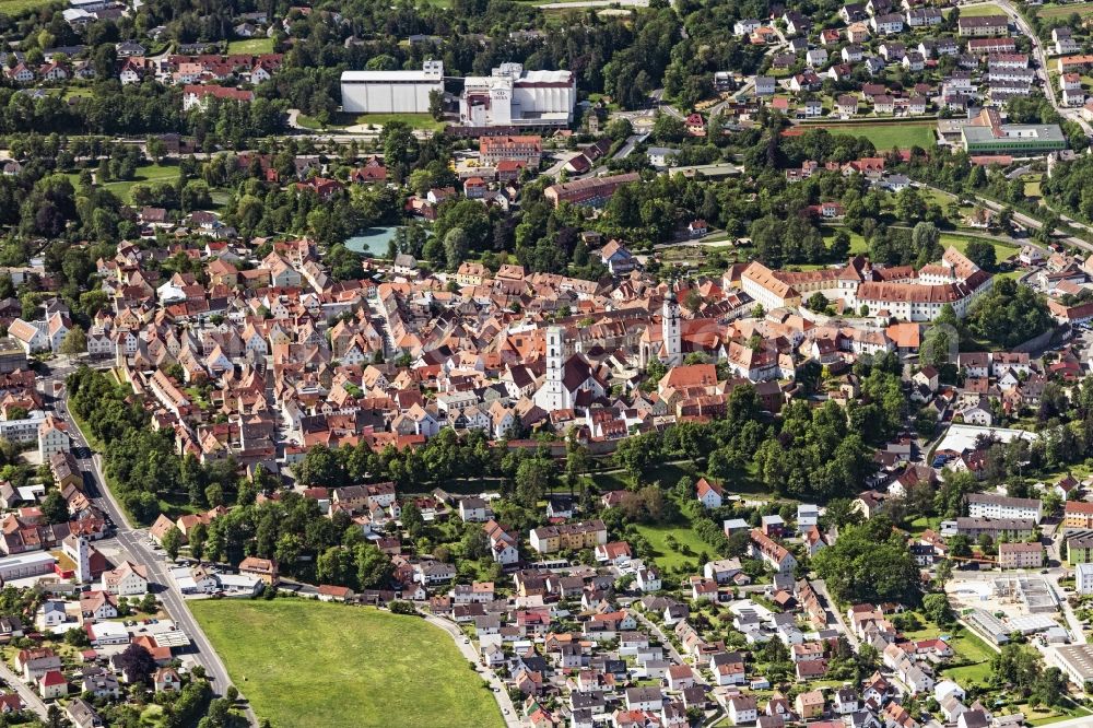 Sulzbach-Rosenberg from the bird's eye view: Old Town area and city center in Sulzbach-Rosenberg in the state Bavaria, Germany