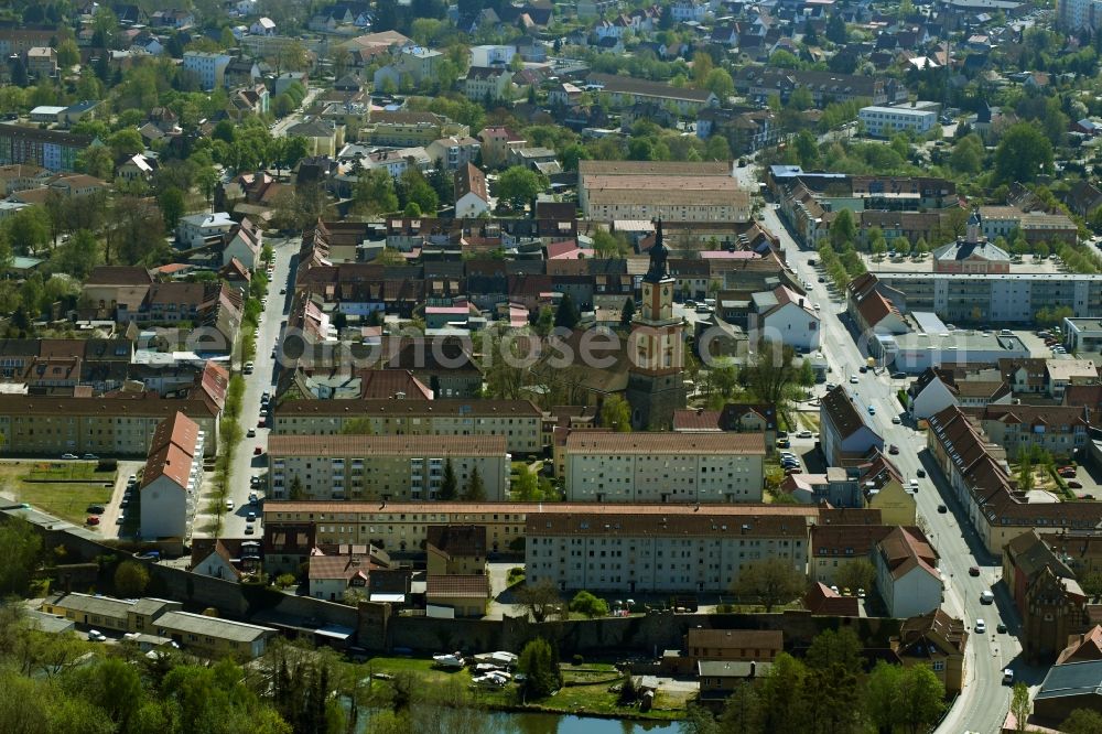 Aerial photograph Templin - Old Town area and city center in Templin in the state Brandenburg, Germany