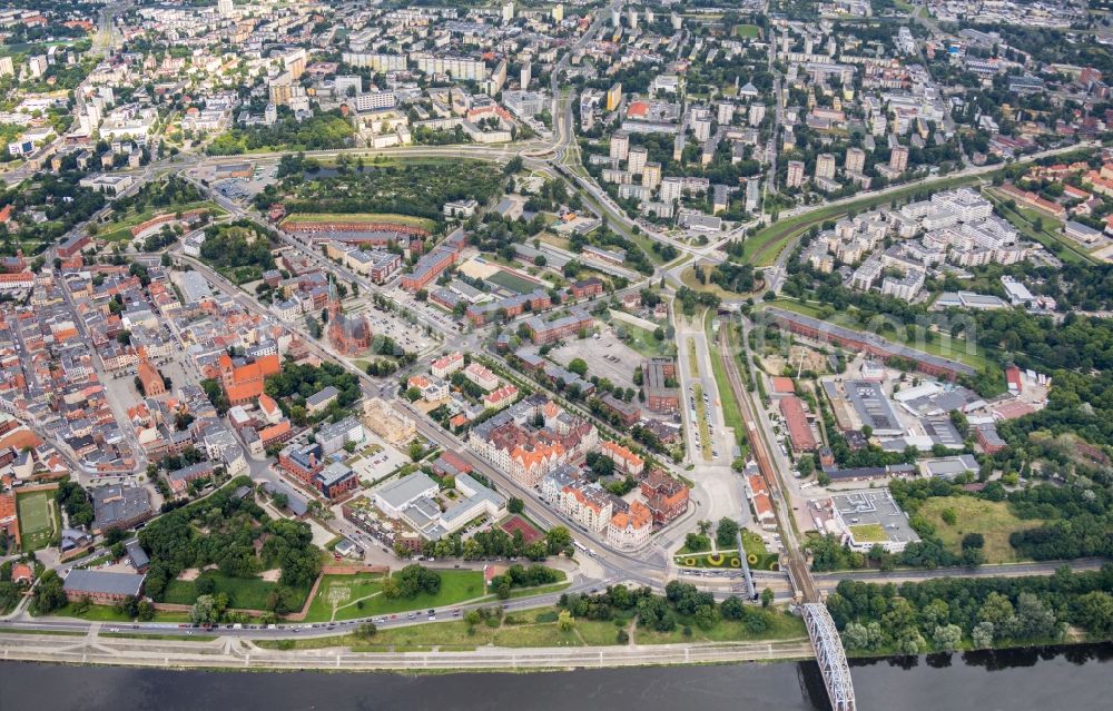 Aerial photograph Torun - Old Town area and city center in Torun in Kujawsko-Pomorskie, Poland