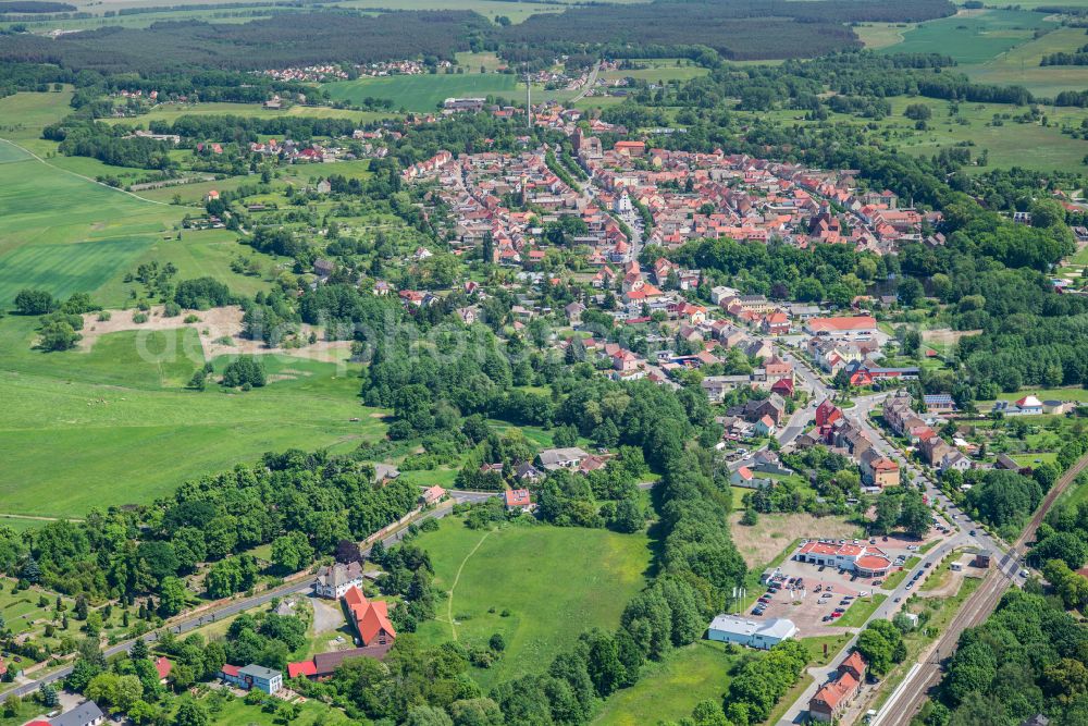 Aerial photograph Treuenbrietzen - Old Town area and city center in Treuenbrietzen in the state Brandenburg, Germany