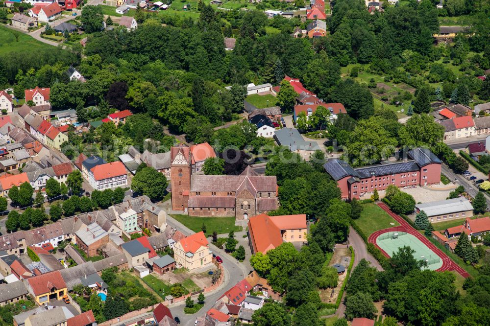 Aerial image Treuenbrietzen - Old Town area and city center in Treuenbrietzen in the state Brandenburg, Germany