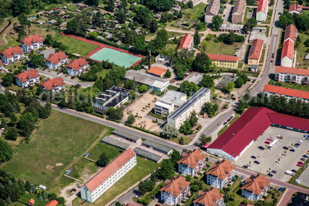 Aerial photograph Treuenbrietzen - Old Town area and city center in Treuenbrietzen in the state Brandenburg, Germany