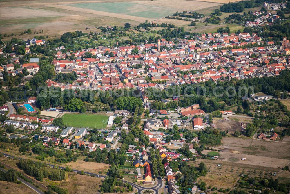 Aerial photograph Treuenbrietzen - Old Town area and city center in Treuenbrietzen in the state Brandenburg, Germany