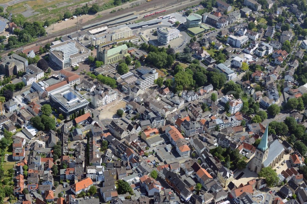 Aerial photograph Unna - Old Town area and city center in Unna in the state North Rhine-Westphalia