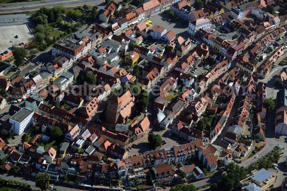 Aerial photograph Waren (Müritz) - Old Town area and city center in Waren (Mueritz) in the state Mecklenburg - Western Pomerania