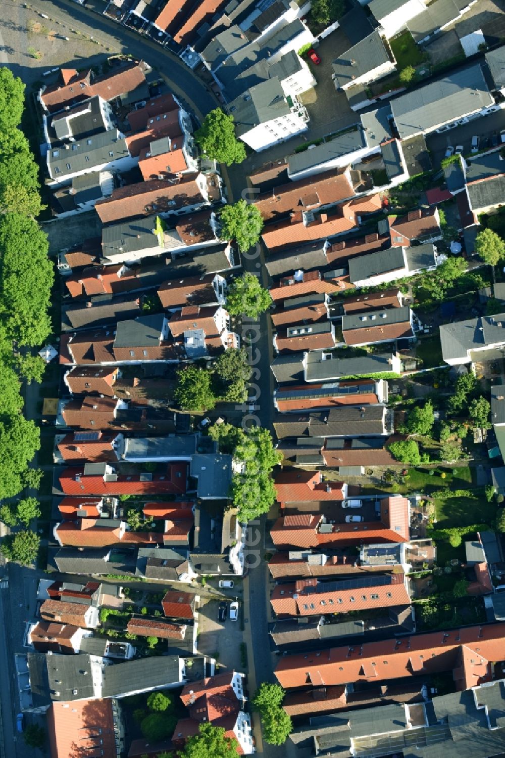 Aerial image Warnemünde - Old Town area and city center in Warnemuende in the state Mecklenburg - Western Pomerania, Germany