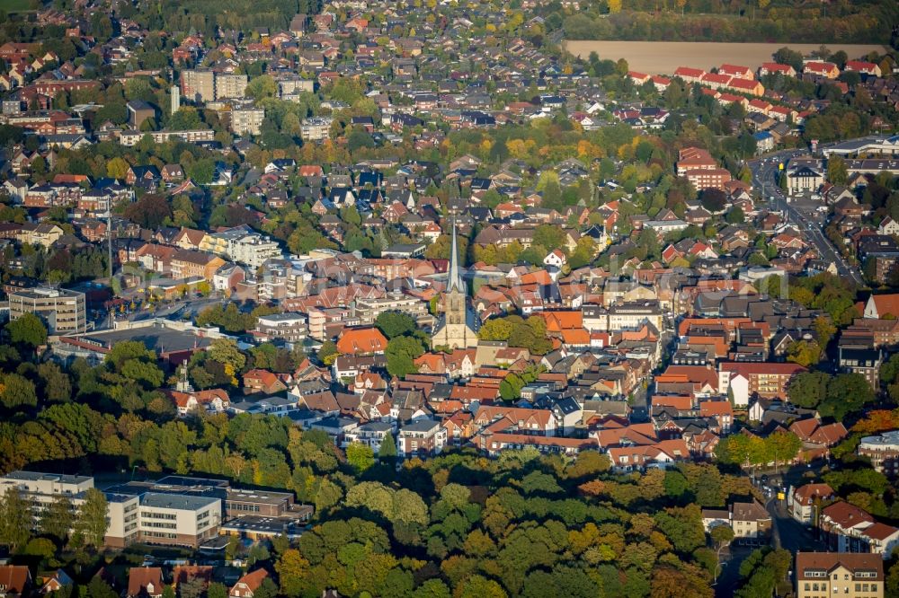 Aerial image Werne - Old Town area and city center in Werne in the state North Rhine-Westphalia