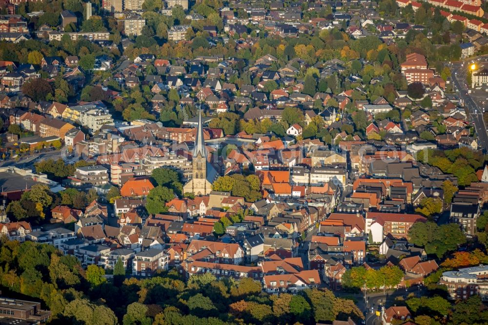 Aerial image Werne - Old Town area and city center in Werne in the state North Rhine-Westphalia