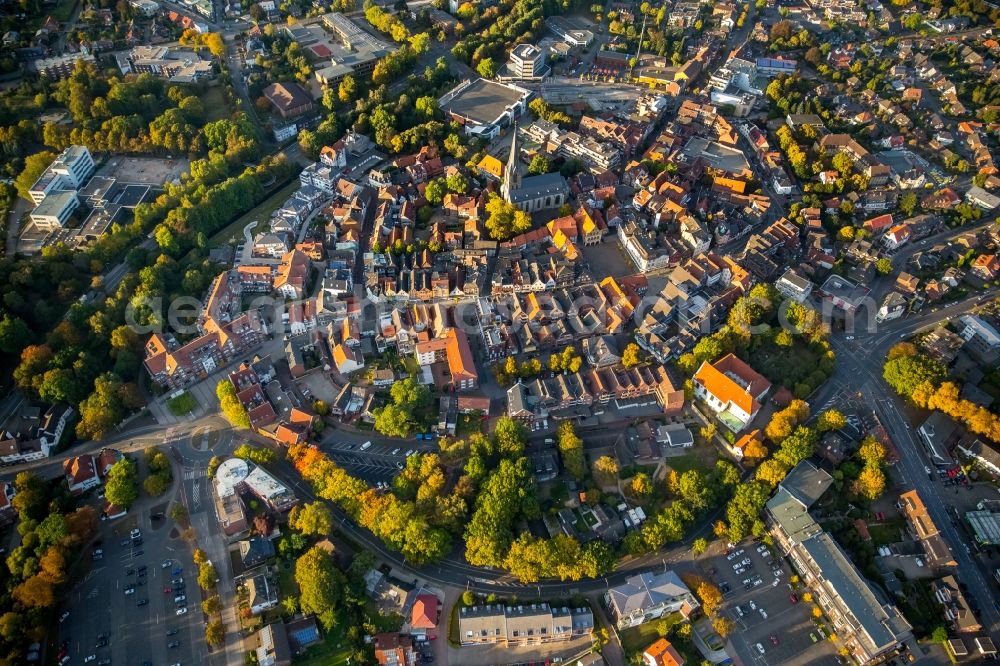 Aerial image Werne - Old Town area and city center in Werne in the state North Rhine-Westphalia