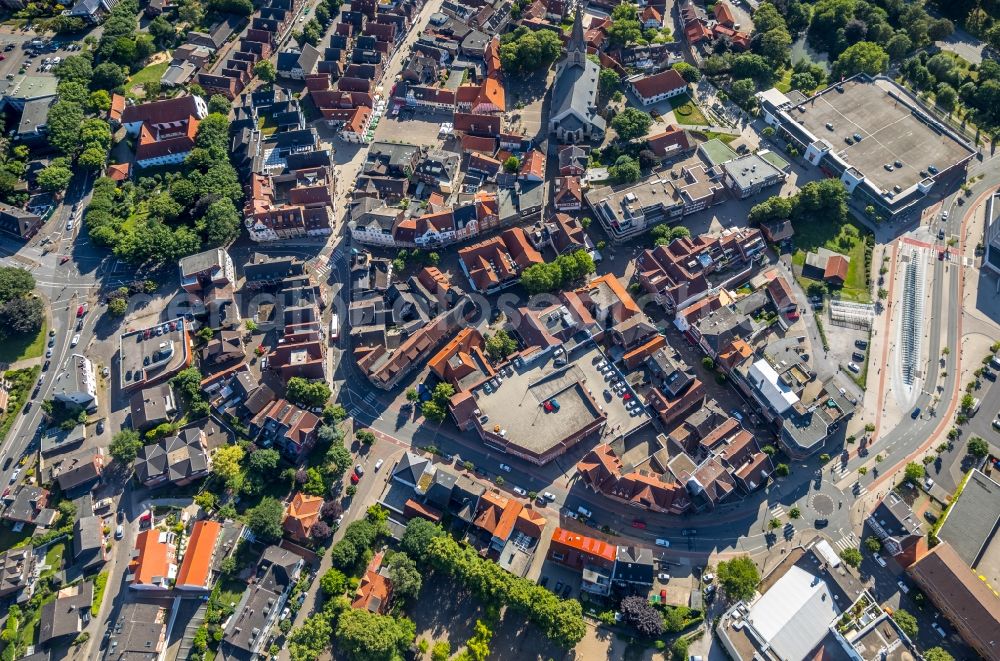 Aerial image Werne - Old Town area and city center in Werne in the state North Rhine-Westphalia, Germany