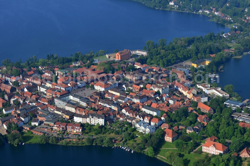 Ratzeburg from above - View of the historic centre of Ratzeburg in the state of Schleswig-Holstein