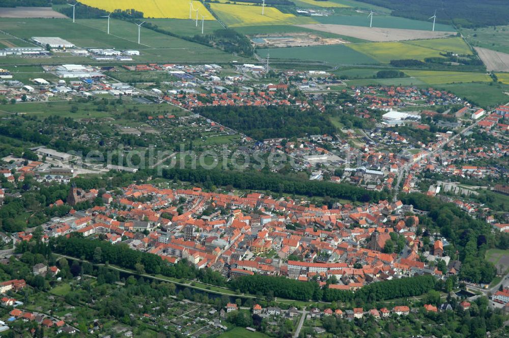 Aerial photograph Gardelegen - Old town centre of the Hanseatic city Gardelegen in Saxony-Anhalt