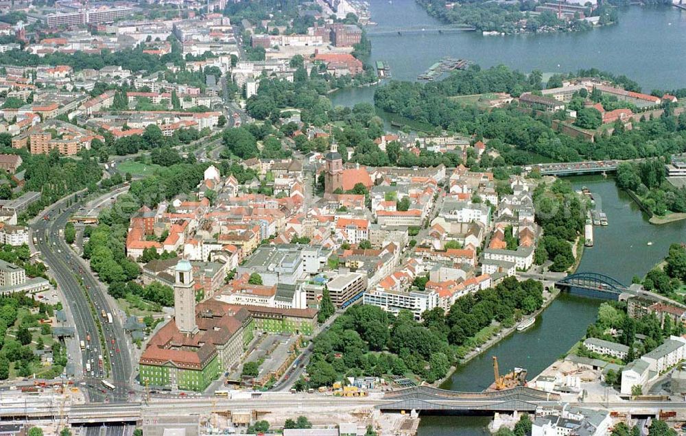 Aerial image Berlin - Spandau - Altstadtkern von Spandau