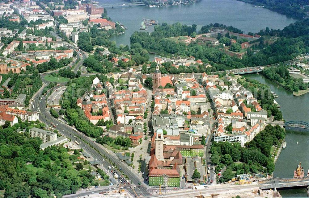 Berlin - Spandau from the bird's eye view: Altstadtkern von Spandau